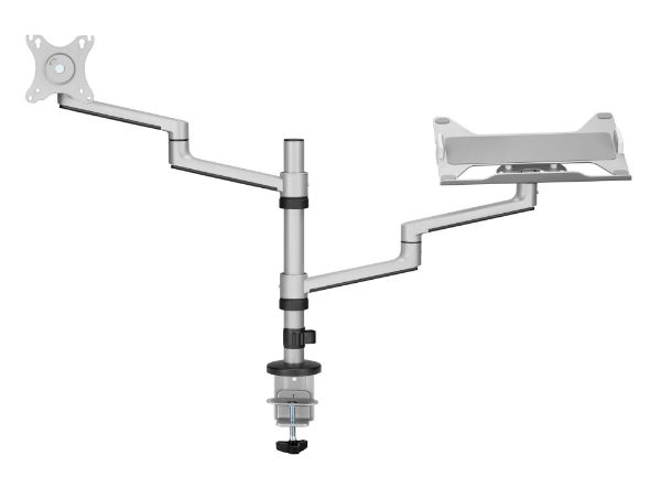 Picture of 17''-32'' Dual Arm Premium Articulating Monitor Arm Tray Arm Extension 466mm