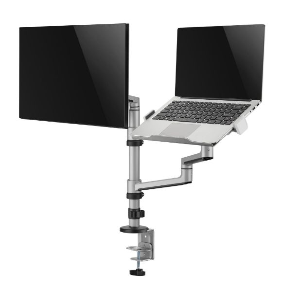 Picture of 17''-32'' Dual Arm Premium Articulating Monitor Arm Tray Arm Extension 466mm