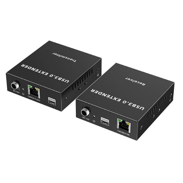 Picture of 4-Port USB-A 3.0 Extender Over Cat5e/6/7 Network Cable. Extend up to 90m (Cat6a)