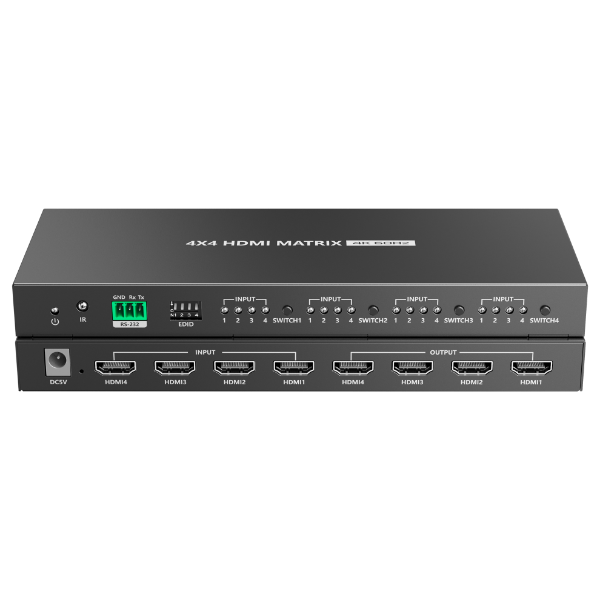 Picture of 4K 4-In-4-out HDMI 2.0 Matrix Switch. IR Control. 3 Pin RS232 control