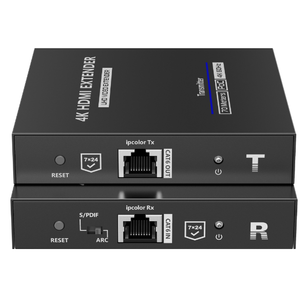 Picture of HDMI 2.0 POC Extender Over Cat6/6a. Supports up to 4K@60H Zero Latency. Two Way IR. HDMI