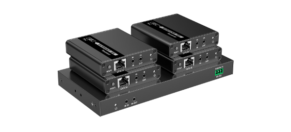 Picture of 1-In-4-Out 4K@30Hz HDMI Extender. 1x HDMI 4x RJ45 out Compatible w/ CAT6/6a/7 Cables
