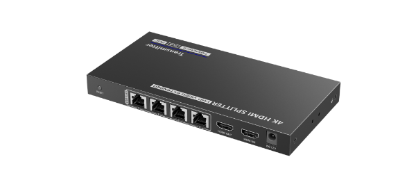 Picture of 1-In-4-Out 4K@30Hz HDMI Extender. 1x HDMI 4x RJ45 out Compatible w/ CAT6/6a/7 Cables