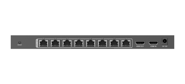 Picture of 1-In-8-Out 4K@30Hz HDMI Extender. 1x HDMI 8x RJ45 out Compatible w/ CAT6/6a/7 Cables