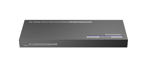 Picture of 1-In-2-Out 4K@60Hz HDMI Extender. 1x HDMI 2x RJ45 out Compatible w/ CAT6/6a/7 Cables