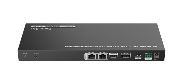 Picture of 1-In-2-Out 4K@60Hz HDMI Extender. 1x HDMI 2x RJ45 out Compatible w/ CAT6/6a/7 Cables