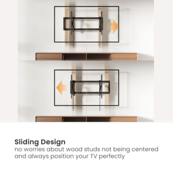 Picture of 55''-105'' Tilt Heavy-Duty TV Wall Mount Bracket Anti-Theft Locking Hole (Padlock NOT Inc)