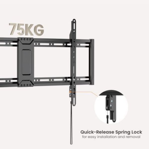Picture of 43''-95'' Fixed Slim TV Wall Mount Supports Up to 75Kgs Automatic Spring Locks