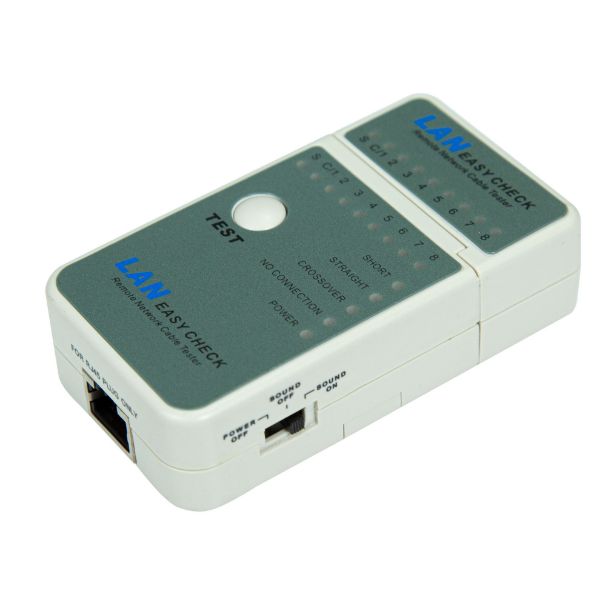 Picture of Mini LAN Data Cable Tester w/ LED & Beep Sound Indicators Test RJ45/UTP & STP