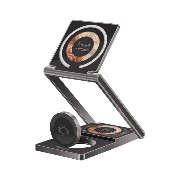 Picture of 3-in-1 Foldable 15W MagSafe Charging Station. 3W Apple Watch Charger