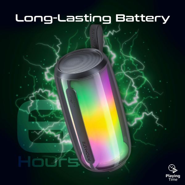 Picture of 8W Wireless HD Bluetooth Portable Speaker LED Lighting. Built-in 2200mAh Battery