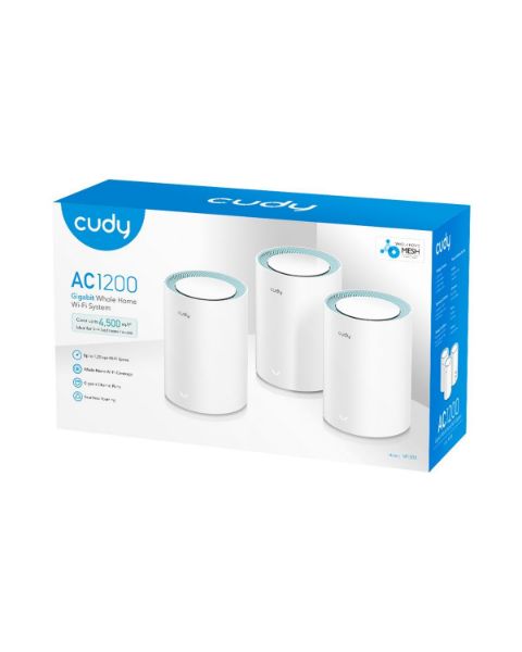 Picture of AC1200 3-Pack Gigabit Dual Band Wi-Fi Mesh System. 4-Stream Dual Wi-Fi 5 867Mbps