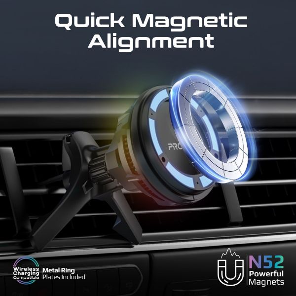 Picture of 15W ActiveCool Cradleless Magsafe Compatible Charger Mount. Includes Gooseneck