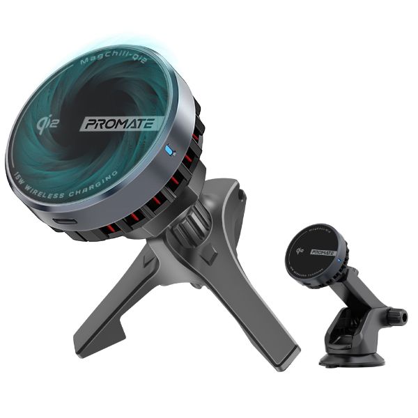 Picture of 15W ActiveCool Cradleless Qi2 Wireless Smartphone inCar Charger Mount. MagSafe