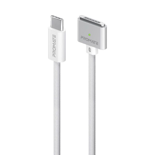 Picture of 2M 140W USB-C to MagSafe 3 Charging Cable for MacBook. Tangle Free Nylon Braided