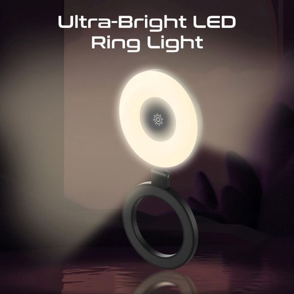 Picture of Ultra-Slim LED MagSafe Rechargeable Ring Light. 3 LED Modes 180 Degree Angle