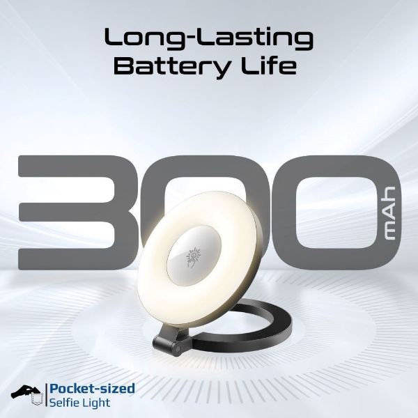 Picture of Ultra-Slim LED MagSafe Rechargeable Ring Light. 3 LED Modes 180 Degree Angle