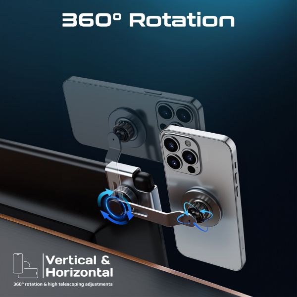 Picture of SecureGrip Cradleless Magnetic Smartphone Holder on Car Monitor