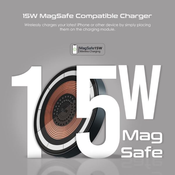 Picture of 2-in-1 Pocket-Sized 15W Magsafe Wireless Charging Station. 3W Apple Watch