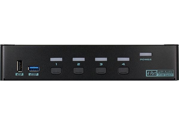 Picture of 4 Ports True 4K HDMI KVM Switch w/ HDCP Engine & 3.5mm Audio Built-In USB 3.2 Gen 1