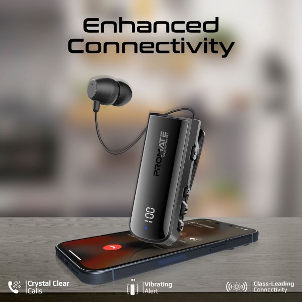 Picture of Mono Bluetooth Earphone w/ Dynamic HD Sound & Built-in Mic Retract Earphone