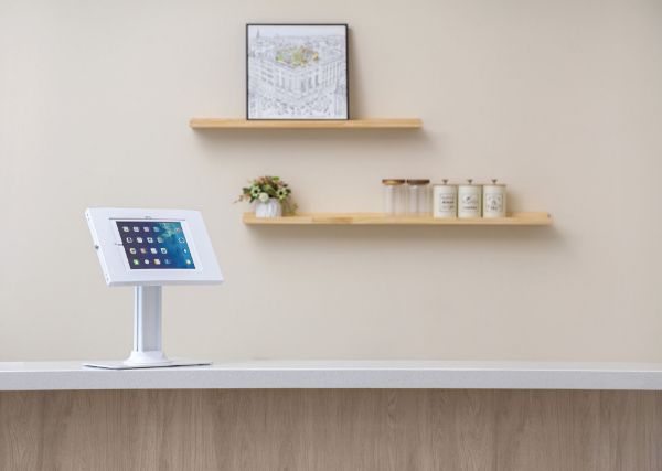 Picture of Anti-Theft Enclosed Countertop Tablet Kiosk Stand Anti-skid Pad Prevent Scraches