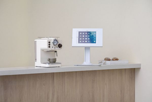Picture of Anti-Theft Enclosed Countertop Tablet Kiosk Stand Anti-skid Pad Prevent Scraches