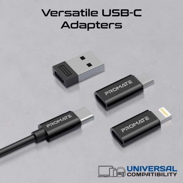 Picture of Compact All-in-1 Multi Charging Cable & Travel Kit Includes USB-C to Lightning