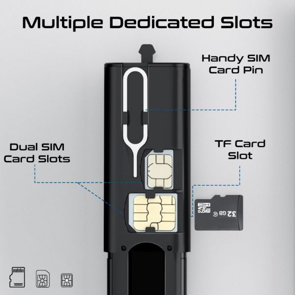 Picture of Compact All-in-1 Multi Charging Cable & Travel Kit Includes USB-C to Lightning