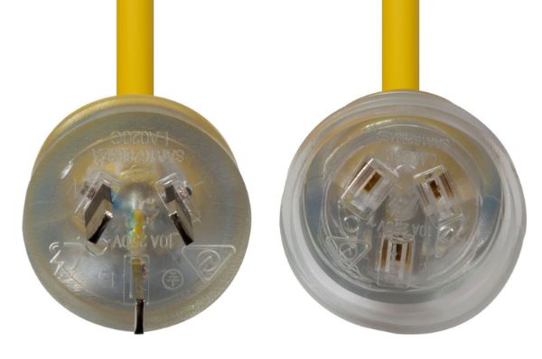 Picture of 25M 240v Heavy Duty Power Extension Lead (3 Core 1.0mm) Power-On LED in Clear Moulded