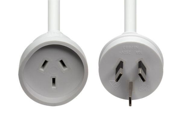 Picture of 2M 240v 10A Standard Duty Power Extension Lead 3 Core 1.0mm White