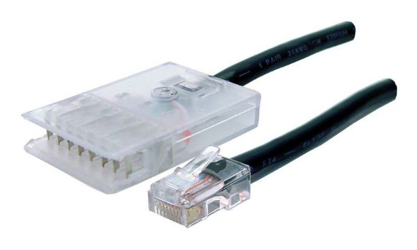 Picture of 1.5m 4x Pair 110/RJ45 Cat5e Patch Lead A Spec Black MADE TO ORDER 7-10 LEAD TIME