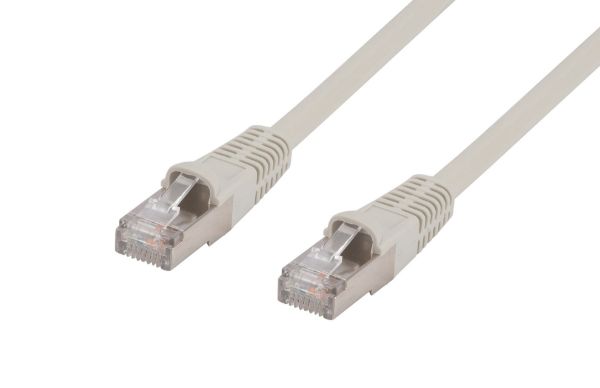 Picture of 20m Cat6 Beige STP Patch Lead T568A 26AWG Shielded Plug.