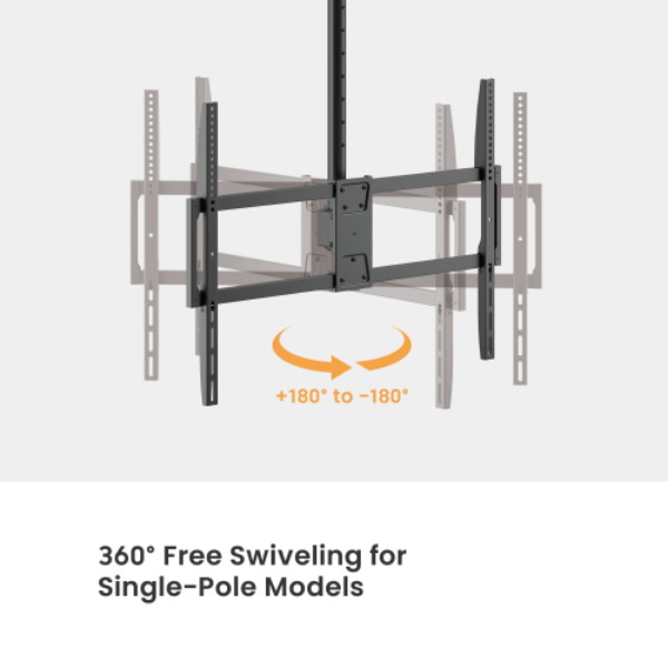 Picture of 50''-100'''' Ceiling Mount Heavy-Duty Bracket for Large TVs. Max Laod: 80Kgs VESA