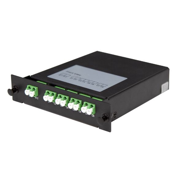 Picture of PLC Fibre Optic 2:8 LC/APC Splitter Cassette Module 2x IN & 8x Out