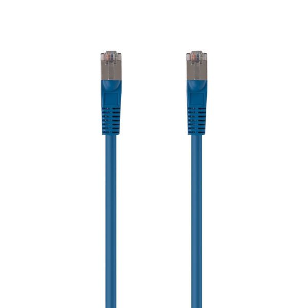 Picture of 0.75m Cat6A S/FTP Blue 10G Patch Lead 26AWG 500MHz Shielded Plug. Cat6 Augmented