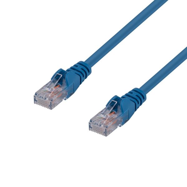 Picture of 25m Cat6 Blue UTP Patch Lead T568A 250MHZ 24AWG Unshielded Plug.