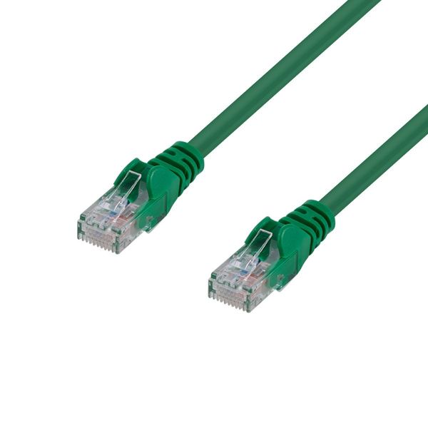 Picture of Cat6 Green UTP Patch Lead T568A 250MHZ 24AWG Unshielded Plug.