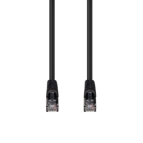 Picture of 15m Cat6A S/FTP Black 10G Patch Lead 26AWG 500MHz Shielded Plug. Cat6 Augmented