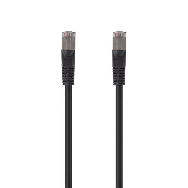 Picture of 0.Cat6A S/FTP Black 10G Patch Lead 26AWG 500MHz Shielded Plug. Cat6 Augmented