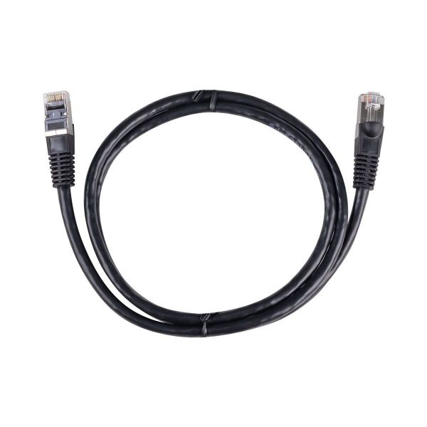 Picture of 0.Cat6A S/FTP Black 10G Patch Lead 26AWG 500MHz Shielded Plug. Cat6 Augmented