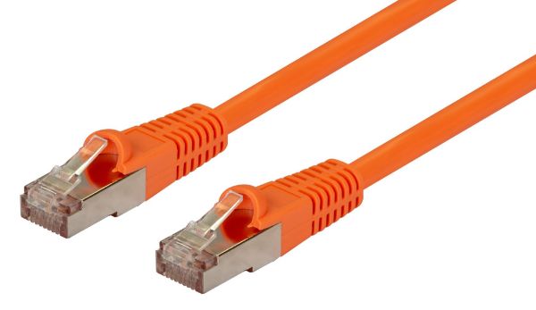 Picture of 0.Cat6A S/FTP Orange 10G Patch Lead 26AWG 500MHz Shielded Plug. Cat6 Augmented