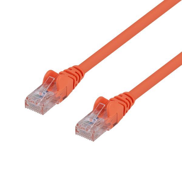 Picture of 2m Cat6 Orange UTP Patch Lead T568A 250MHZ 24AWG Unshielded Plug.