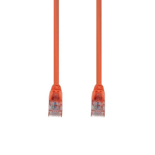 Picture of Cat6 Orange UTP Patch Lead T568A 250MHZ 24AWG Unshielded Plug.