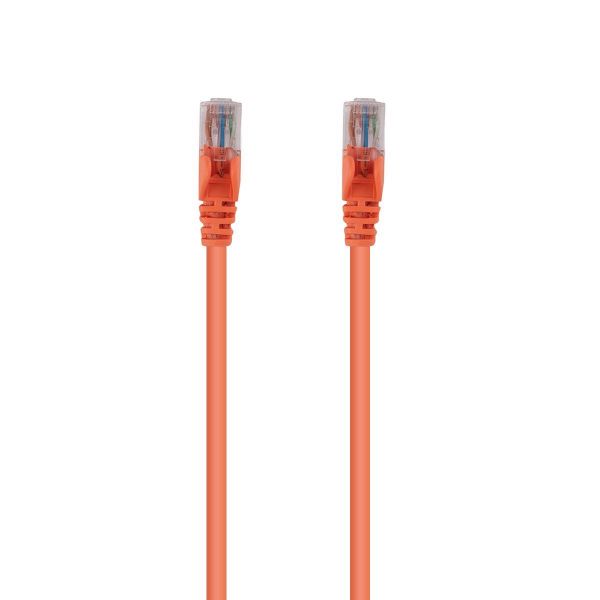 Picture of Cat6 Orange UTP Patch Lead T568A 250MHZ 24AWG Unshielded Plug.