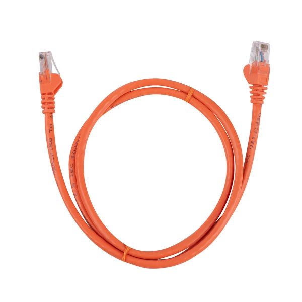 Picture of Cat6 Orange UTP Patch Lead T568A 250MHZ 24AWG Unshielded Plug.