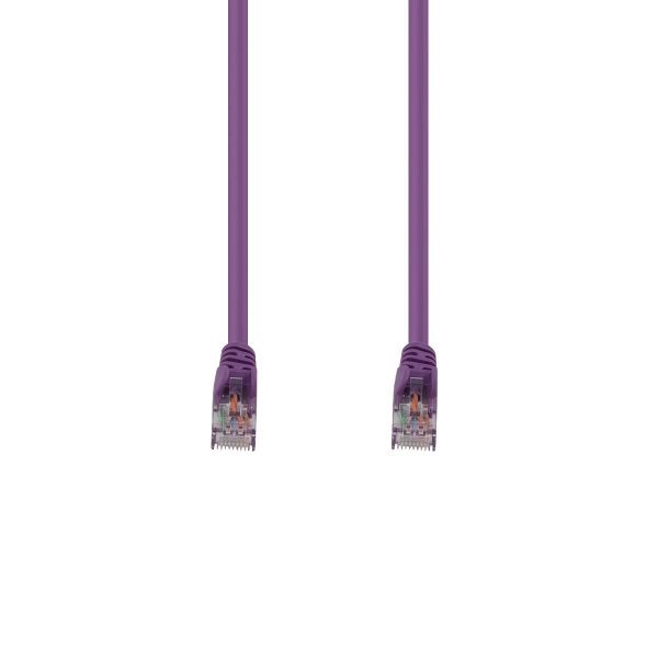 Picture of Cat6 Purple UTP Patch Lead T568A 250MHZ 24AWG Unshielded Plug.