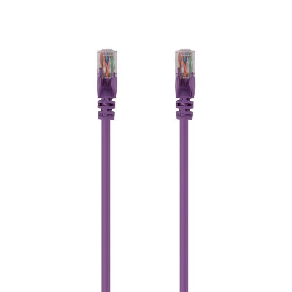 Picture of Cat6 Purple UTP Patch Lead T568A 250MHZ 24AWG Unshielded Plug.