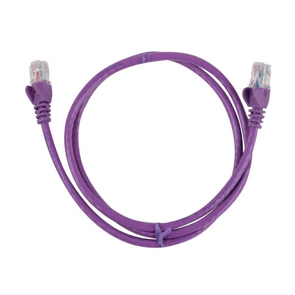 Picture of Cat6 Purple UTP Patch Lead T568A 250MHZ 24AWG Unshielded Plug.
