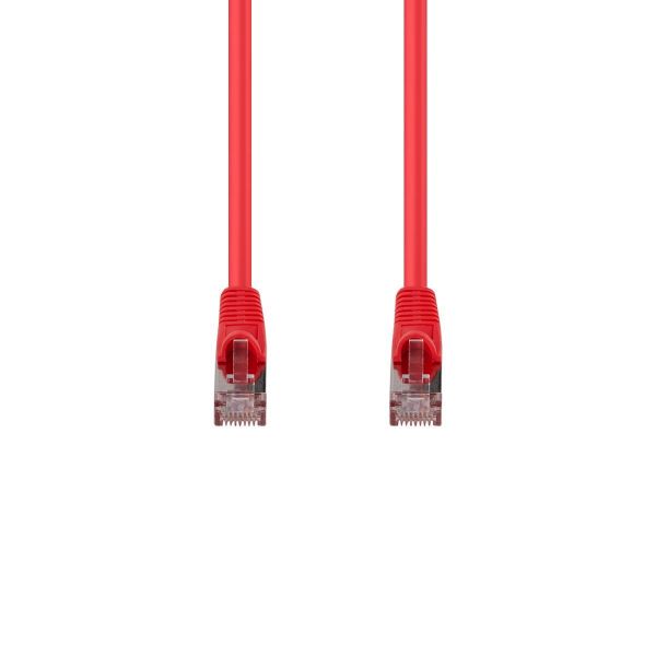 Picture of 0.Cat6A S/FTP Red 10G Patch Lead 26AWG 500MHz Shielded Plug. Cat6 Augmented